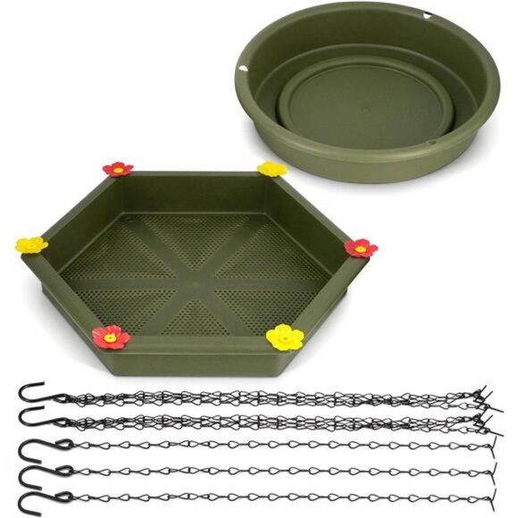 Hanging Bird Bath, Bird Bath, Hanging Bird Feeder, Bird Feeder, 2 in 1 XXL - Picture 7 of 8